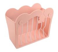 ERINGOGO Large Capacity Hay Rack Feeder for Rabbits Guinea Pigs Chinchillas Smooth Surface Holder Fixed Cage Grass Tray Prevents Waste and Spillage Peach Pink with Color Box