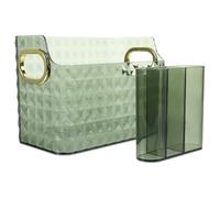 ERINGOGO Large Desktop Makeup Organizer Box with Liner Practical Cosmetic Storage Container for Pens and Accessories Sundries Holder with Spacious Compartments Space-saving Design for Home