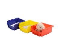 ERINGOGO Large Hamster Bathroom Plastic Bathtub for Small Animals Use Bath Basin with Sloped Opening Suitable for Gerbils Mice and Hamsters Random Color Pet Toilet Accessory Random Color