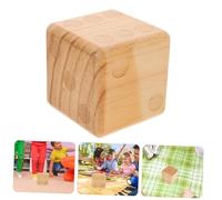 ERINGOGO Large Wooden Dice for Lawn Games Outdoor Activity Game Prop Smooth Rolling Multi Function Fun for Parties Family Gatherings Camping and Picnics Sturdy Wood with Safety Edges
