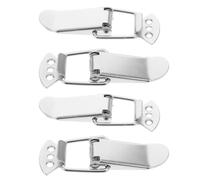 ERINGOGO Latch for Box, 4pcs Metal Spring Loaded Hasp Latch for Electrical Box, Toolbox, Versatile Application, Storage Security