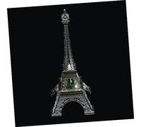 ERINGOGO LED Light Ornament Eiffel Tower Decor Glowing Metal Model for Home and Office Tabletop Silver Electroplated Bedroom Study Wear Resistant Decorative Scene