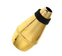 ERINGOGO Light-weight Easy-on Practice Mute in Trumpet Plastic Golden Colour Easy-off Silencer Accessory Use and for Practice Sessions and Brass Instrument