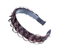 ERINGOGO Lightweight Synthetic Braided Hairband for Women Non-slip Fishbone Braid Headband Comfortable Beauty Accessory for Daily Wear Parties Weddings and Ceremonies