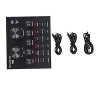 ERINGOGO Live Streaming Sound Card Mixer Board with 800 Condenser Microphone Set, Compatible Household Broadcasting Sound Card for Ktv, Computer, and Music Mixer Applications