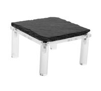 ERINGOGO Lizard Basking Rock Platform Natural Cooling Stone with Textured Surface for Reptile Habitat and Turtle Resting Interactive Climbing Accessory for Terrariums and Aquariums