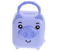 ERINGOGO Lockable Piggy Bank for Portable Plastic Money Saving Box Pig Shape Container for Secure Coin Storage Teaching Financial Responsibility and Saving Habits