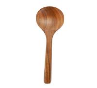 ERINGOGO Long Handle Wooden Ladle Scoop for Cooking and Serving Teak Wood Kitchen Spoon with Smooth Surface Easy to Clean Wood Scoop for Mixing and Buffet Use