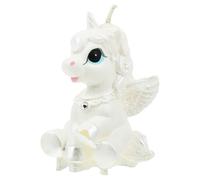 ERINGOGO Lovely White Unicorn Shape Paraffin Candle for Birthdays and Weddings Smoke-Free Burning Home Decorative Party Candle Table Decor and Gift