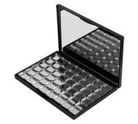 ERINGOGO Magnetic Eyeshadow Palette with Mirror 48pcs Metal Pan Set 16x19mm Refillable Empty Makeup Organizer for Diy Blush Powder Suitable for Professional and Travel Use