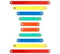 ERINGOGO Magnetic Geometric Puzzle Strips 10pcs Set with 5 Lengths for Math Learning, Spatial Imagination, and Classroom Manipulatives - Educational Building Blocks for Home School