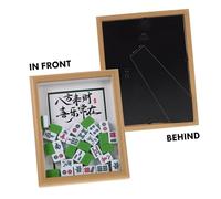 ERINGOGO Mahjong Tile Photo Frame Wooden Shadow Box Stylish DIY Mahjong Display Case for Desktop and Tabletop Decor Traditional Chinese Art Frame for Home Wood Construction Unique Ornament