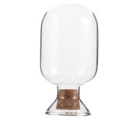 ERINGOGO Match Cloche Jar with Cork Stopper Compact Glass Bottle for Fireplace Mantel Storage Airtight Small Container for Matches Cotton Swabs Toothpicks Versatile Sample Vial Organizer