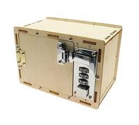 ERINGOGO Mechanical Password Lockbox DIY Kit for Box Making Material with Safe Rounded Edges Fun Educational Craft Tool for Family Interaction and Secret Storage