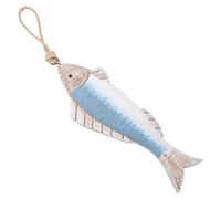 ERINGOGO Mediterranean Style Hand Carved Wooden Fish Wall Decor Rustic Vintage Coastal Accent for Living Bedroom Entryway Beach House Art