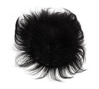 ERINGOGO Men's Real Human Hair Bald Replacement Piece Machine Woven Hairpiece for Bald Spot Coverage Breathable Rose Mesh Topper Natural Black Comfortable Wear for Daily and Party Use