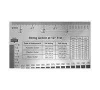 ERINGOGO Metal Guitar String Action Gauge with Integrated Scale for Acoustic Guitar Setup Neck Adjustment and Fretwork Measurement Luthier Ruler Tool for Precise String Height and Radius