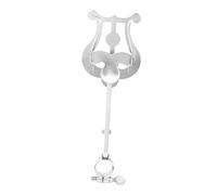ERINGOGO Metal Piccolo Lyre Clips Music Score Holder Adjustable Knob Foldable Music Folder Stand Silver Iron Minimalist Style for Practice Sessions and Performing on Stage
