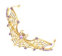 ERINGOGO Metal Spider Web Crown Tiara for Halloween Party Gothic Spider Headband with Rhinestones Comfortable Fit for Women and Cosplay Festival Accessory
