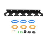 ERINGOGO Mic Wall Mount Bracket - Secure Wall Mounted Microphone Storage - Microphone Holder for Studio Home Party - for Wired Wireless Mic Organization Six Holes