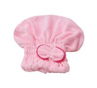 ERINGOGO Microfiber Hair Drying Cap Bowknot, Elastic Coral Fleece Shower Cap, Fast Absorbent Hair Towel for Women, Pink, Suitable for Bath and Salon Use Random Color