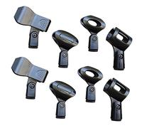 ERINGOGO Microphone Clamp Clip Universal Holder 8pcs Spring-loaded Mic Clips Plastic Adjustable Securely Install for Handheld Microphones for Stage Stand Indoor and Outdoor Performances