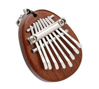 ERINGOGO Mini 8-note Oval Wooden Kalimba Thumb Piano with Hanging Lanyard, Portable Music Instrument for Boys and Girls Beginners, Creative Home and Travel Musical Toy
