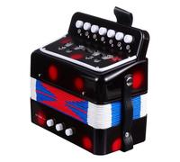 ERINGOGO Mini Accordion and Students, Professional Beginner Musical Instrument, Black Educational Accordion for Early Music Learning and Stage Practice