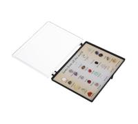 ERINGOGO Mini Acrylic Rock Collection Box with Natural Crystals and Gemstones Portable Display Case for Geology Education Home Decor Stem Learning Kit for Boys