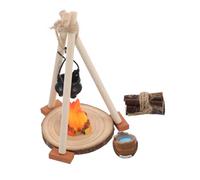 ERINGOGO Mini Bonfire Ornaments Doll House Pretend Fire Fake Fire Flames Miniature Camping Kit Dollhouse Camping Furniture Resin