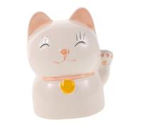 ERINGOGO Mini Ceramic Lucky Cat Coin Bank Porcelain Money Savings Jar with Waving Hand Figurine for Boys Home Decor Luck Animal Sculpture
