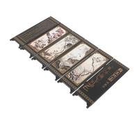 ERINGOGO Mini Chinese Folding Screen Decor Vintage Lacquerware Panel Divider for Desktop and Antique Style Miniature Wall Divider for Living Study Bedroom Decoration