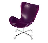ERINGOGO Mini House Armchair Model Purple Miniature Egg Chair Decor for Dollhouses Lightweight Furniture for Room Ornament Mini Room Decoration
