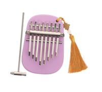ERINGOGO Mini Kalimba Thumb Piano Key Purple Oval Portable Finger Piano for Beginners Easy to Learn Wooden Musical Instrument for Travel and Outdoor Use