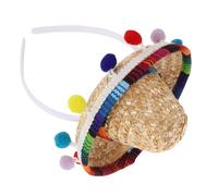 ERINGOGO Mini Mexican Hat Headbands for Lightweight Sombrero Party Hats for Cinco De Mayo Carnival Fiesta Birthday Summer Beach Decorations