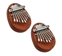 ERINGOGO Mini Musical Instrument 8-note Wooden Kalimba Thumb Piano with Hanging Rope Lightweight Portable Beginner Finger Piano for Home Music Playing