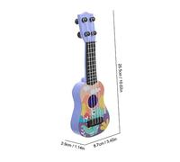 ERINGOGO Mini Plastic Ukulele for Realistic Simulation Musical Instrument with Cartoon Design Lightweight and Musical Instrument for Learning and Play