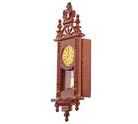 ERINGOGO Mini Retro Pendulum Clock Model Lightweight Miniature Accessory for Mini House Decor Creative Lifelike Design for Farmhouse Furniture and Home Scene Display