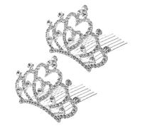 ERINGOGO Mini Rhinestone Tiara Hair Clips 2pcs for Girls Lightweight Comb for Dance Performances and Stage Shows