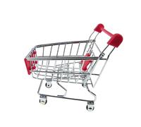 ERINGOGO Mini Shopping Cart for Pretend Play Trolley with Metal Frame and Wheels, Role Play Grocery Cart in Random Colors for Boys and Ages 3+ Random Color