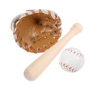 ERINGOGO Miniature Baseball Bat Glove Ball Material Realistic Mini Sports for Dolls House Decoration Creative Pretend Playset Accessory for Tiny House Scenes
