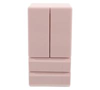 ERINGOGO Miniature Dollhouse Fridge: Mini Double Door Dollhouse Refrigerator With Light - Plastic Mini Fridge Pretend Play Kitchen Toy For Kids