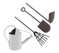 ERINGOGO Miniature Dollhouse Garden Tool Metal Succulent Gardening Accessories for DIY Craft Sturdy Multi Use Mini Rake and Watering Can for Fairy Garden Decor and Home Succulent Care