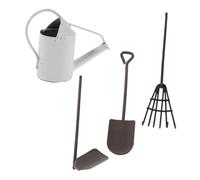 ERINGOGO Miniature Dollhouse Gardening Tools Metal Simulation Rake Watering Can for Succulent Plants DIY Mini Garden Accessories for Indoor Fairy Garden Decor
