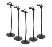 ERINGOGO Miniature Dollhouse Microphone Model Set 5pcs, 1:12 Scale Musical Mic Props for Doll Accessories, Colorful Mini Fake Microphones for Doll Making and Decoration