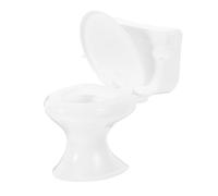 ERINGOGO Miniature Dollhouse Toilet Furniture Pure White Mini House Bathroom Accessory for Pretend Play Realistic Design Enhances Creativity and Imagination