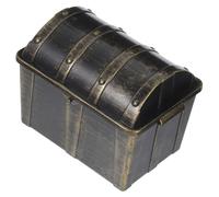 ERINGOGO Miniature Pirate Treasure Chest Storage Box with Lid Retro Plastic Trinket Organizer for Multi Purpose Decor and Pirate Party Favor Role Playing and Halloween Prop