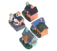 ERINGOGO Miniature Resin European Country Village Houses for Dollhouse and Bonsai Accessories, Tiny Diy Garden Decoration Kit for Office and Bedroom Craft