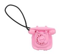 ERINGOGO Miniature Retro Telephone for Dollhouse Accessories Vintage Rotary Phone Decor Pink for Dollhouse Enthusiasts Charming Tiny Furniture for Living Rooms Offices