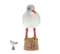 ERINGOGO Miniature Seagull Figurine Nautical Bird Statue Coastal Home and Car Decor for Tabletop Bookshelf Craft Display